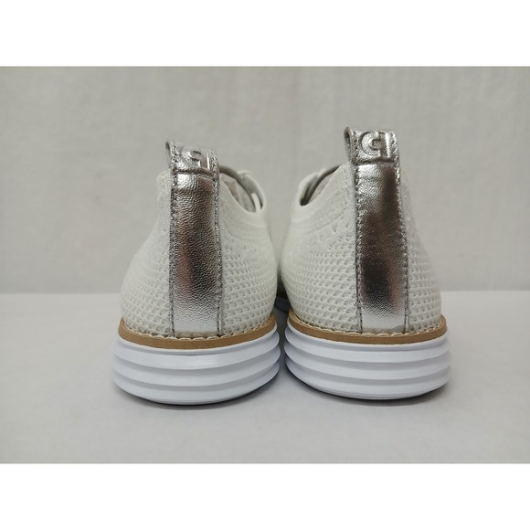 Cole Haan Womens Grand Stitchlite Wingtip Oxford White Knit Shoe W11514 Size 8 - Picture 7 of 8